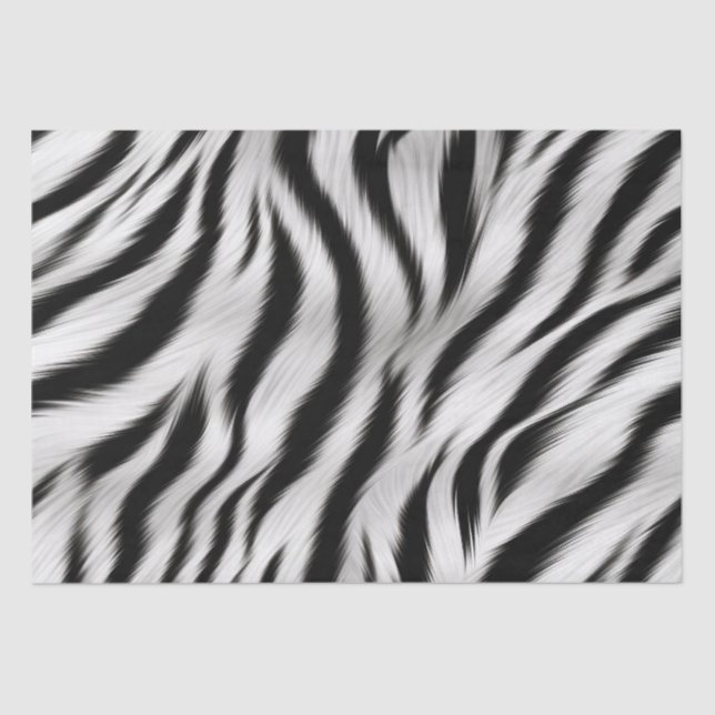 Papel De Seda Moda Zebra Animal Print Bridal Shower (Anverso)