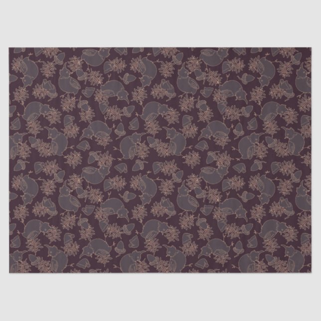 Papel De Seda Modalidad de pájaro en oscuro y elegante (Anverso)