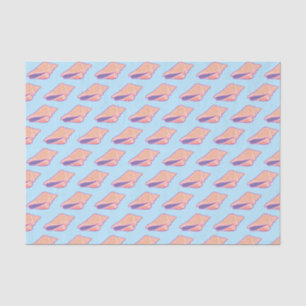 Papel De Seda Modalidad marina simple Patrón oceánico rosa azul
