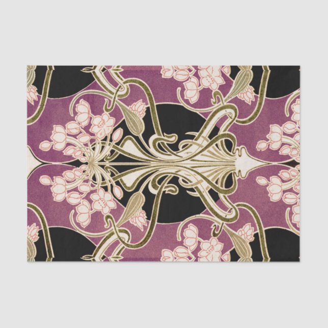 Papel De Seda Modelo #2 de Nouveau del arte (Anverso)