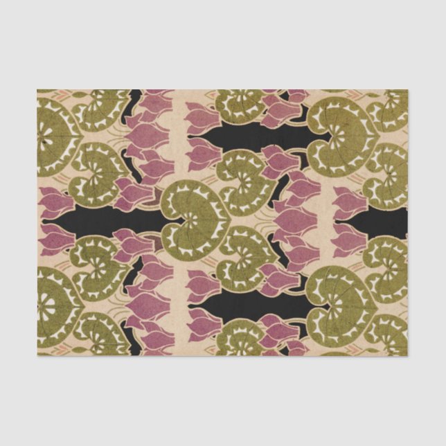 Papel De Seda Modelo #4 de Nouveau del arte (Anverso)