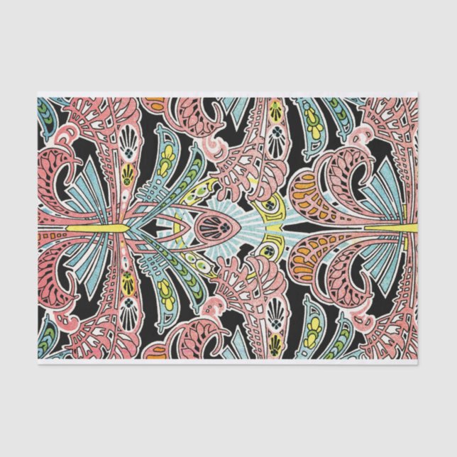 Papel De Seda Modelo #8 de Nouveau del arte (Anverso)