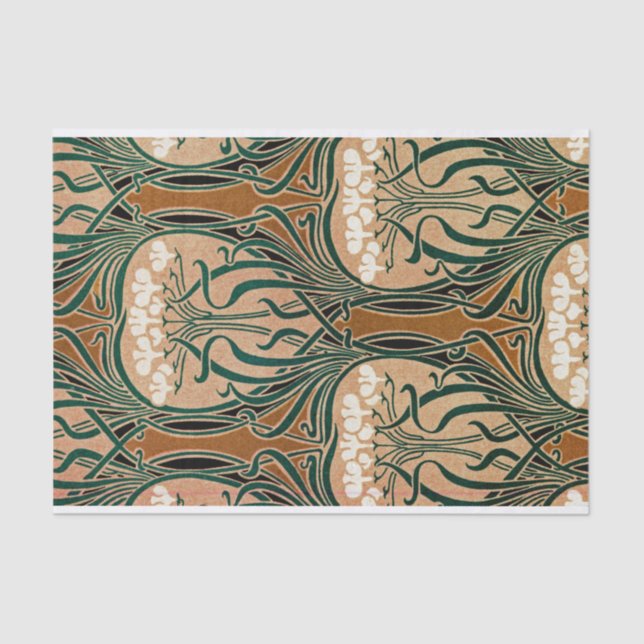 Papel De Seda Modelo #9 de Nouveau del arte (Anverso)
