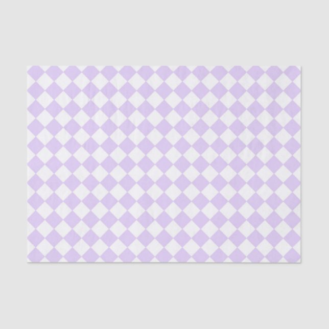 Papel De Seda Modelo a cuadros del diamante púrpura (Anverso)