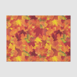 Papel De Seda Modelo abstracto de las hojas de otoño
