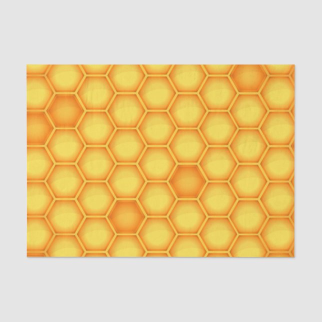 Papel De Seda Modelo amarillo del panal (Anverso)