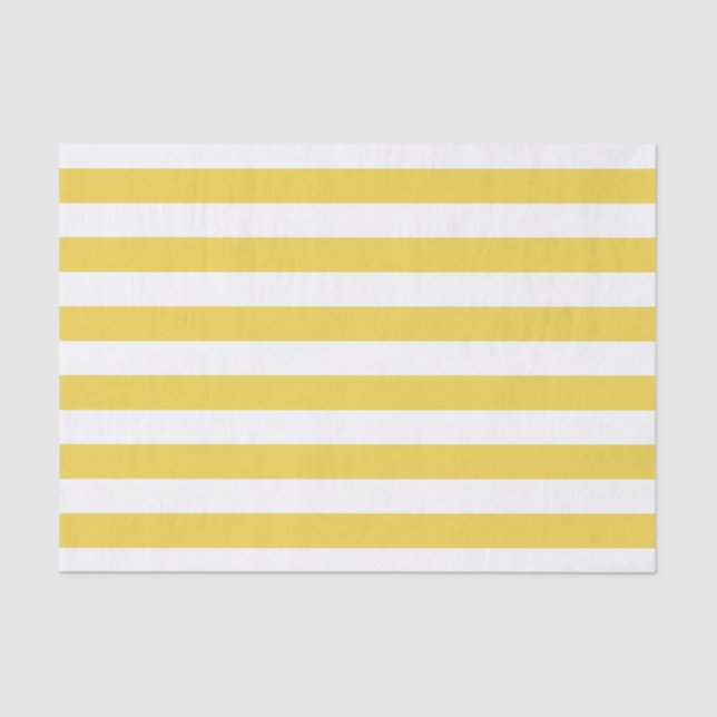 Papel De Seda Modelo amarillo y blanco de la raya (Anverso)