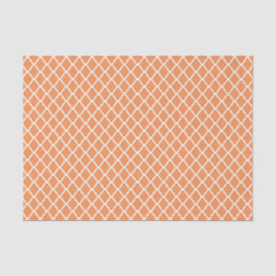Papel De Seda Modelo anaranjado claro moderno de Quatrefoil del