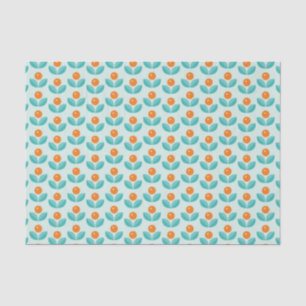Papel De Seda Modelo anaranjado geométrico del estilo
