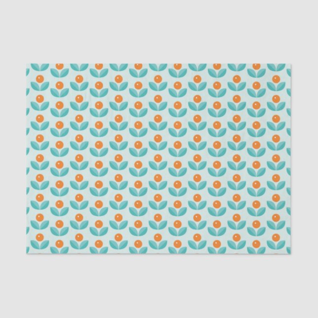 Papel De Seda Modelo anaranjado geométrico del estilo (Anverso)