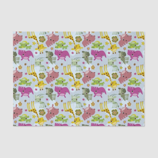 Papel De Seda modelo animal del safari (Anverso)