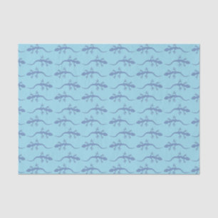 Papel De Seda Modelo azul del lagarto