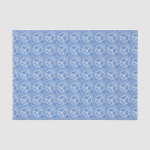 Papel De Seda Modelo azul descolorado del signo de la paz