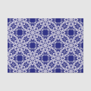 Papel De Seda modelo azul floral del estilo barroco