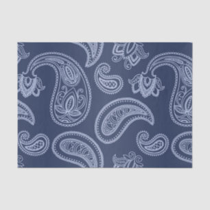 Papel De Seda Modelo azul marino elegante de Paisley