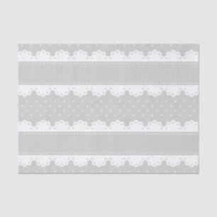 Papel De Seda Modelo blanco gris claro lindo del cordón del