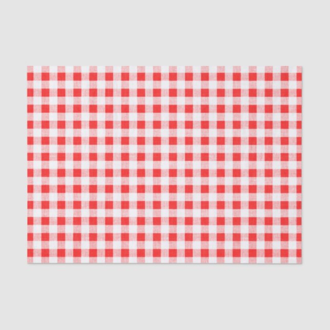 Papel De Seda Modelo blanco rojo de la guinga (Anverso)