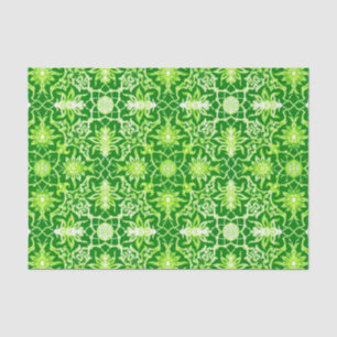 Papel De Seda Modelo chino de Nouveau del arte - verde esmeralda