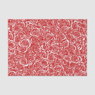 Papel De Seda Modelo color de rosa abstracto moderno, rojo