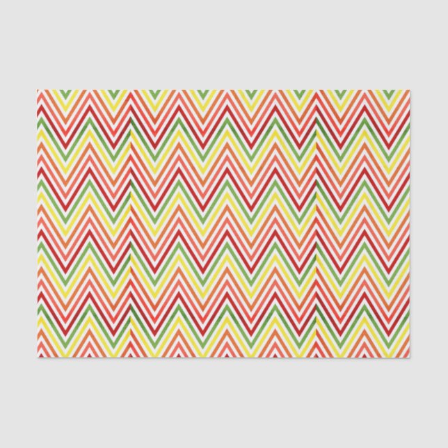Papel De Seda Modelo colorido de Chevron del zigzag (Anverso)