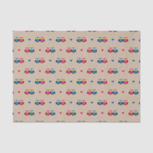 Papel De Seda Modelo comprobado con los búhos del amor