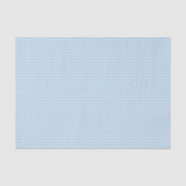 Papel De Seda Modelo con las anclas blancas en azul (Anverso)