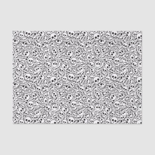 Papel De Seda Modelo con los cráneos (Anverso)