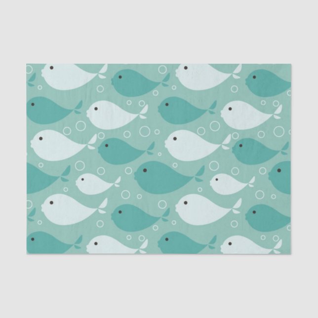 Papel De Seda modelo con los pescados (Anverso)