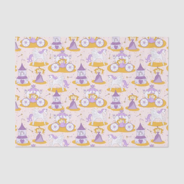 Papel De Seda modelo con una princesa (Anverso)