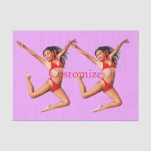 Papel De Seda Modelo de baile bikini Thunder_Cove