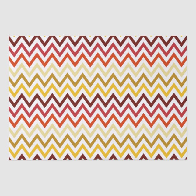 Papel De Seda Modelo de Chevron del otoño (Anverso)