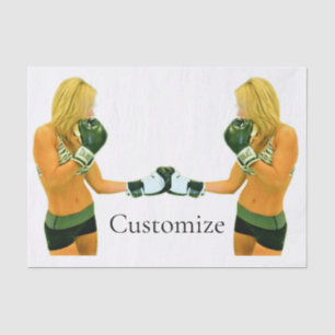 Papel De Seda Modelo de fitness femenino boxeo Thunder_Cove