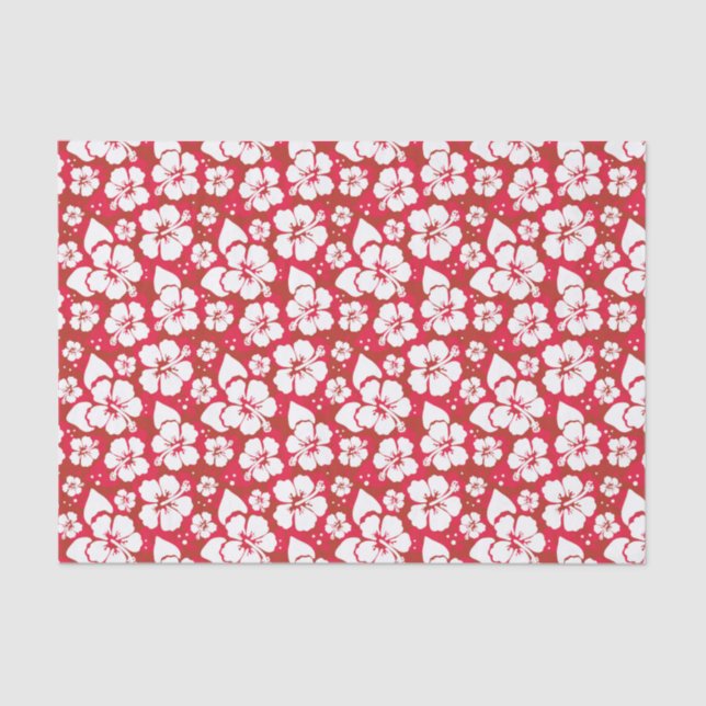 Papel De Seda Modelo de flores del hibisco (Anverso)