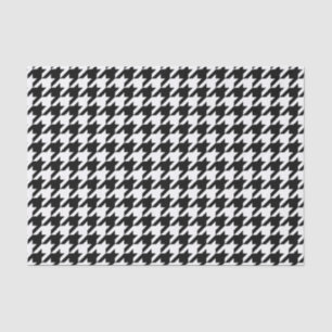 Papel De Seda Modelo de Houndstooth blanco y negro