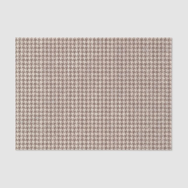 Papel De Seda Modelo de Houndstooth Brown (Anverso)