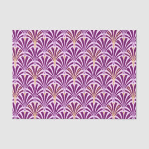 Papel De Seda Modelo de la fan del art déco - púrpura y orquídea