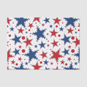 Papel De Seda Modelo de la impresión de las estrellas rojas,