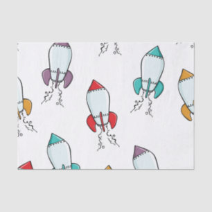 Papel De Seda Modelo de la nave de Rocket del dibujo animado