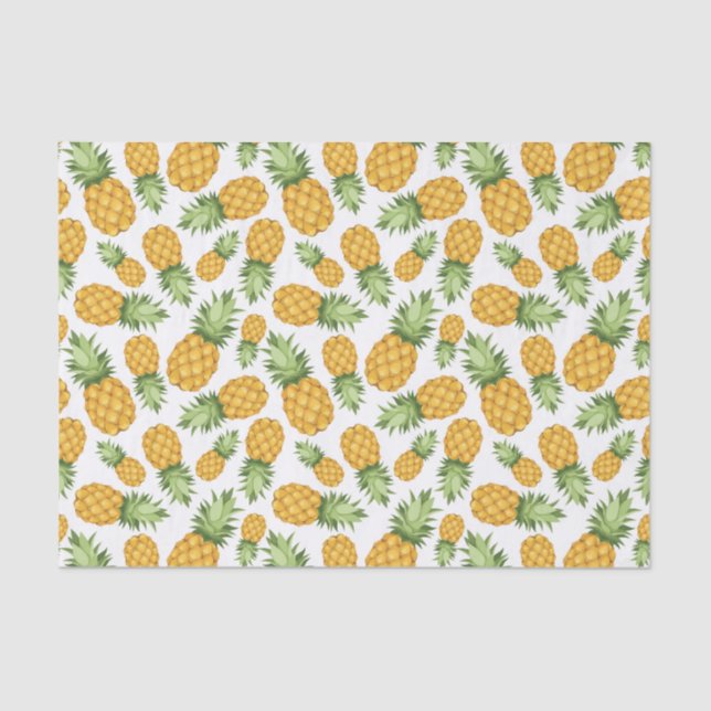 Papel De Seda Modelo de la piña del dibujo animado (Anverso)
