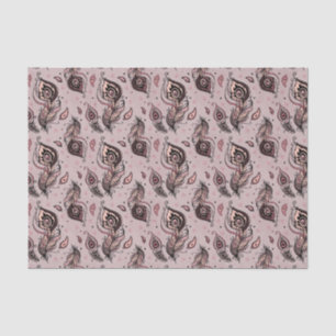 Papel De Seda Modelo de la pluma del pavo real