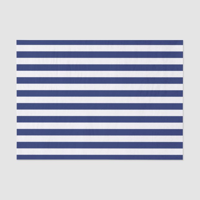 Papel De Seda Modelo de la raya de los azules marinos y del (Anverso)