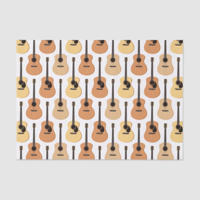 Papel De Seda Modelo de las guitarras acústicas (Anverso)