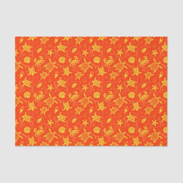 Papel De Seda Modelo de las tortugas (Anverso)