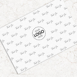Papel De Seda Modelo de logotipo de personalizado Gracias