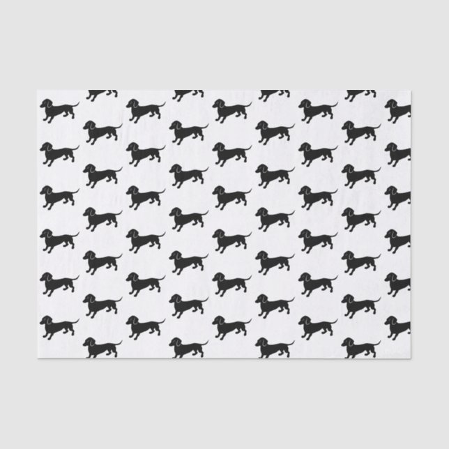 Papel De Seda Modelo de los Dachshunds (Anverso)