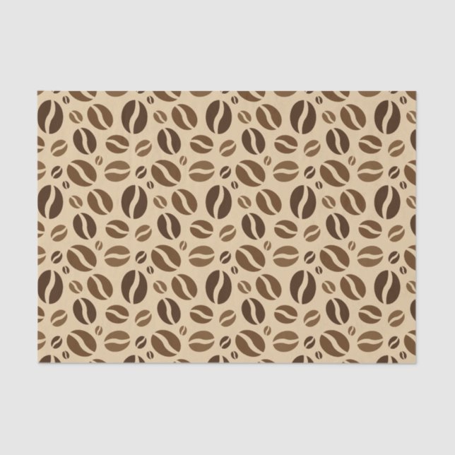 Papel De Seda Modelo de los granos de café (Anverso)