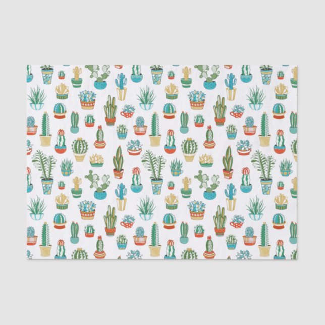 Papel De Seda Modelo de los Succulents (Anverso)