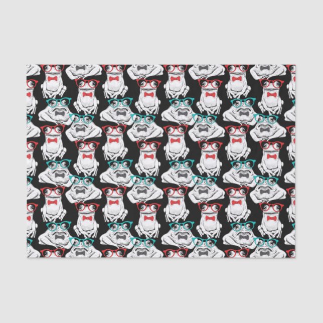 Papel De Seda Modelo de los vidrios de la rana (Anverso)