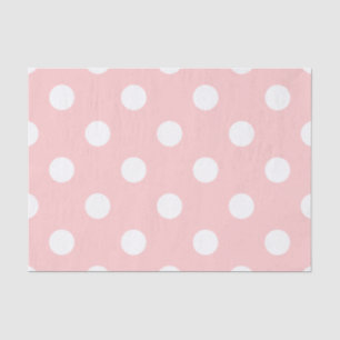 Papel De Seda Modelo de lunar rosado y blanco