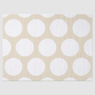 Papel De Seda Modelo de lunares grande: Beige